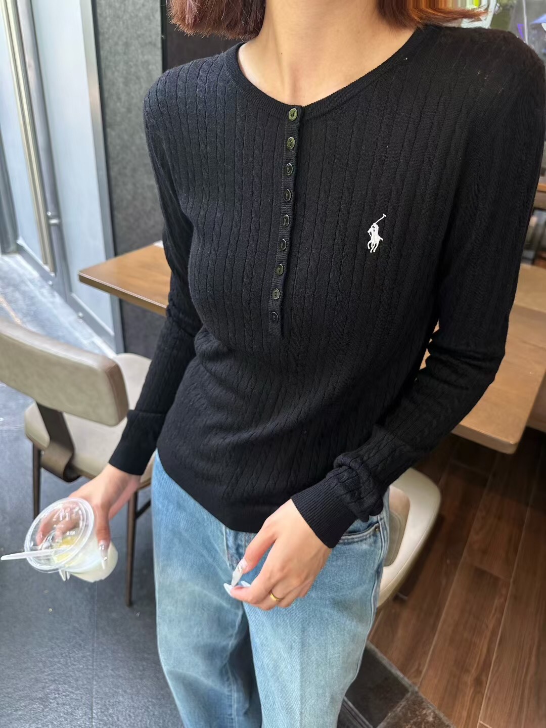 Women's Merino Wool Embroidered Long Sleeve Knit Top Button Down 4 i1754889414 2465 3