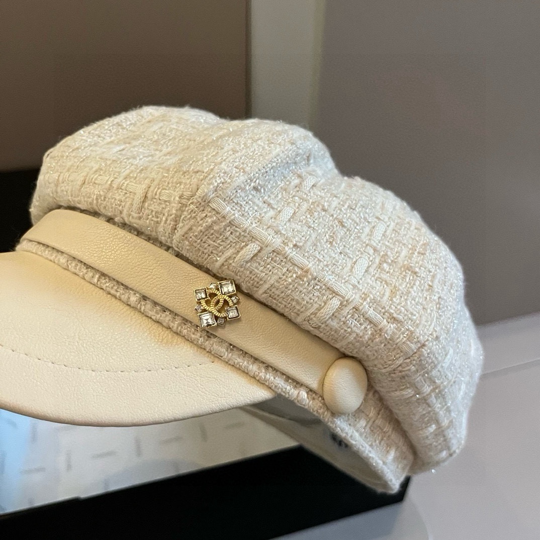 🆕

Chanel香奈儿画家帽，鸭舌军帽，头围57cm