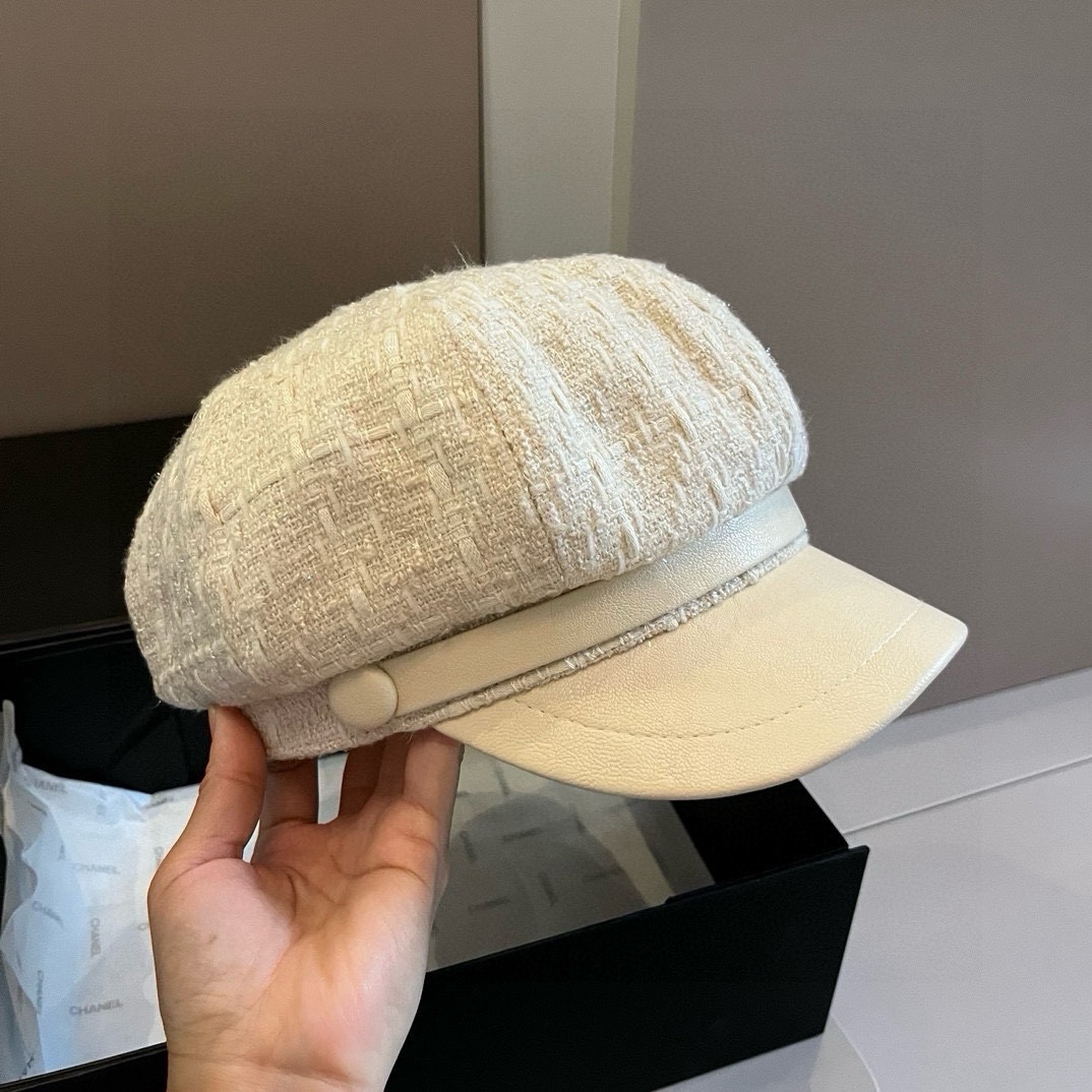 🆕

Chanel香奈儿画家帽，鸭舌军帽，头围57cm