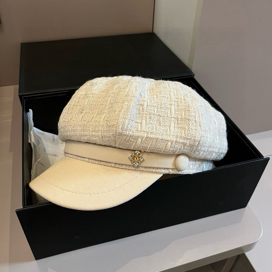 🆕

Chanel香奈儿画家帽，鸭舌军帽，头围57cm
