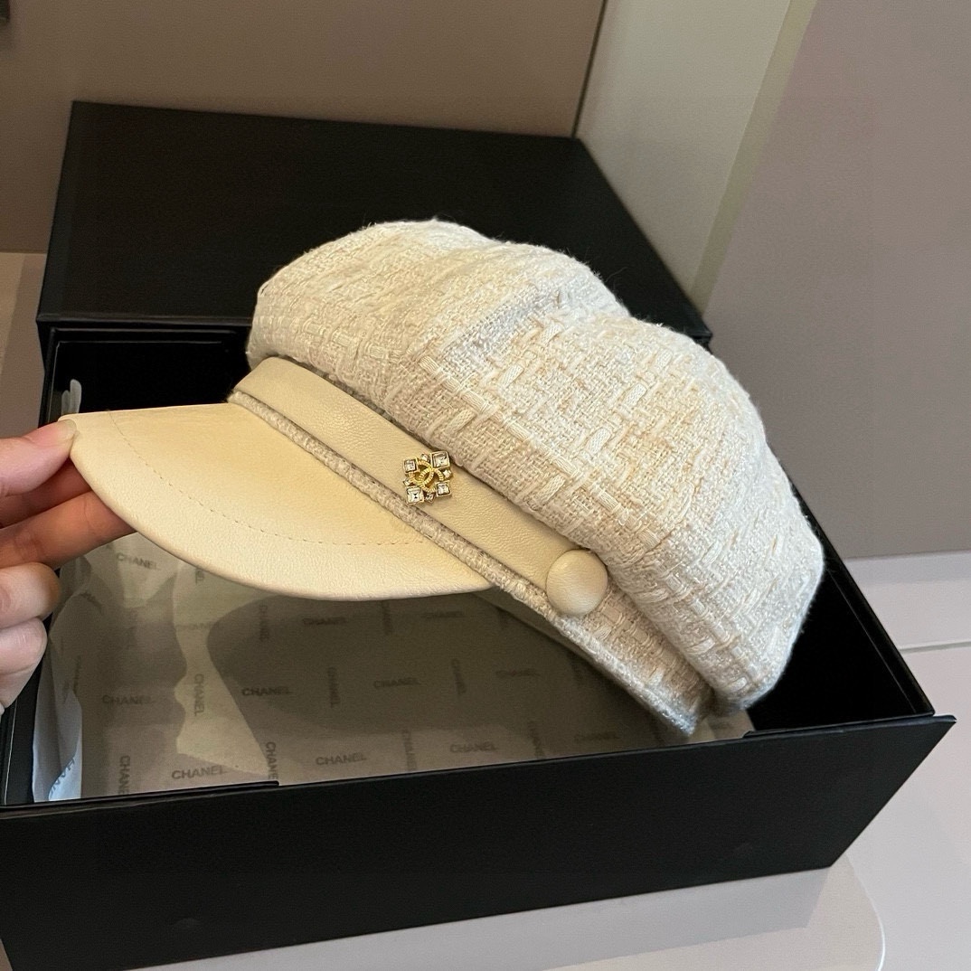 🆕

Chanel香奈儿画家帽，鸭舌军帽，头围57cm