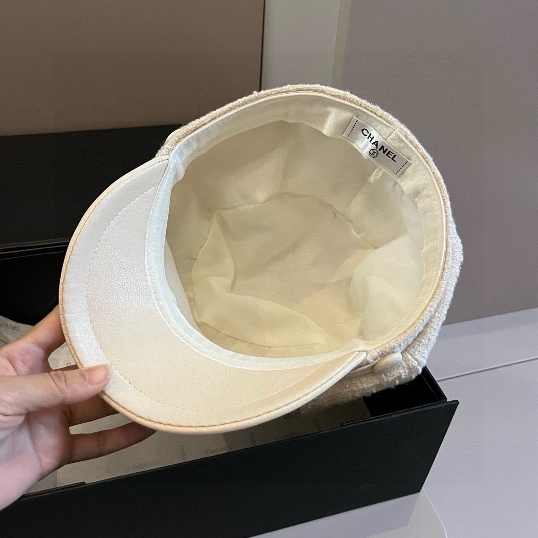 🆕

Chanel香奈儿画家帽，鸭舌军帽，头围57cm