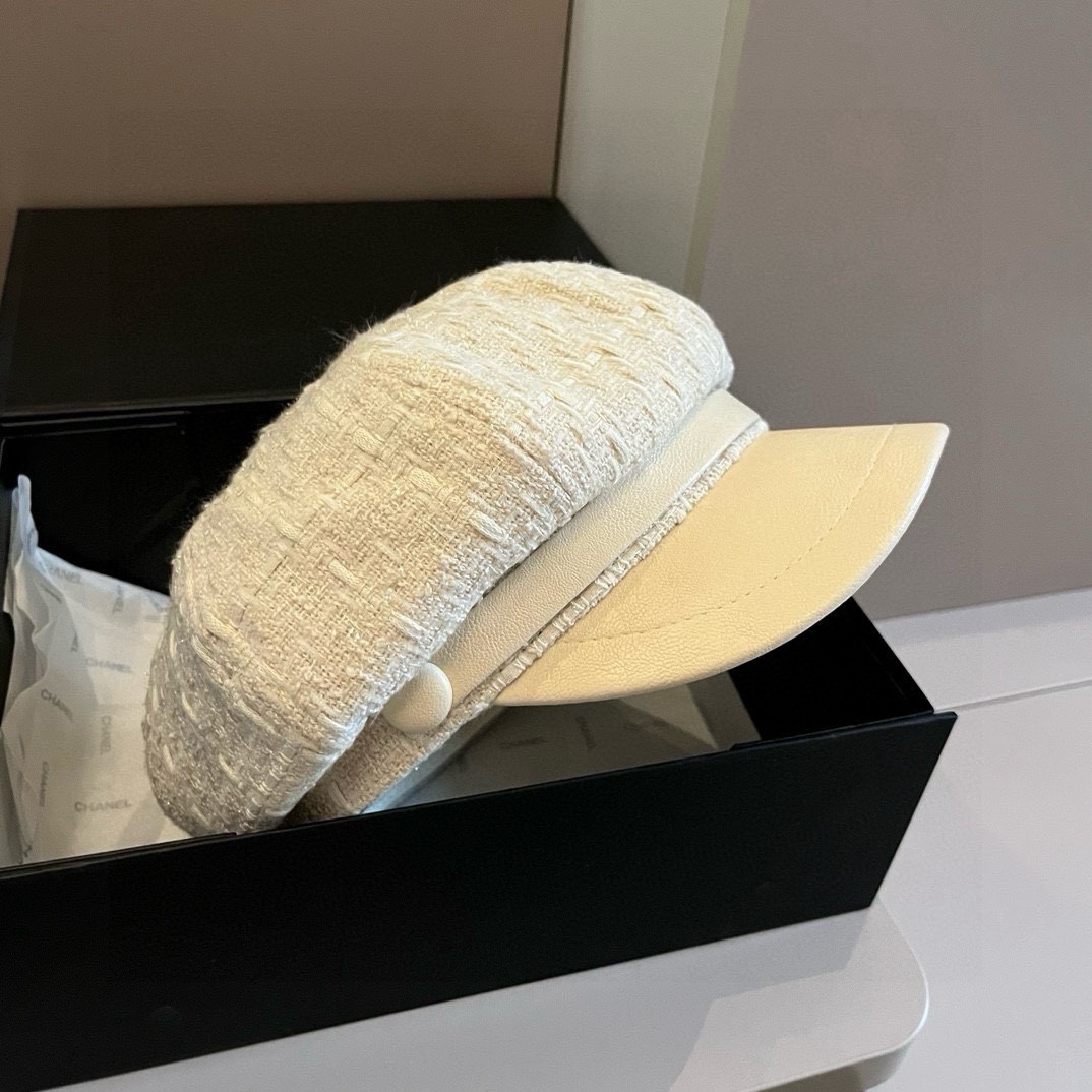 🆕

Chanel香奈儿画家帽，鸭舌军帽，头围57cm