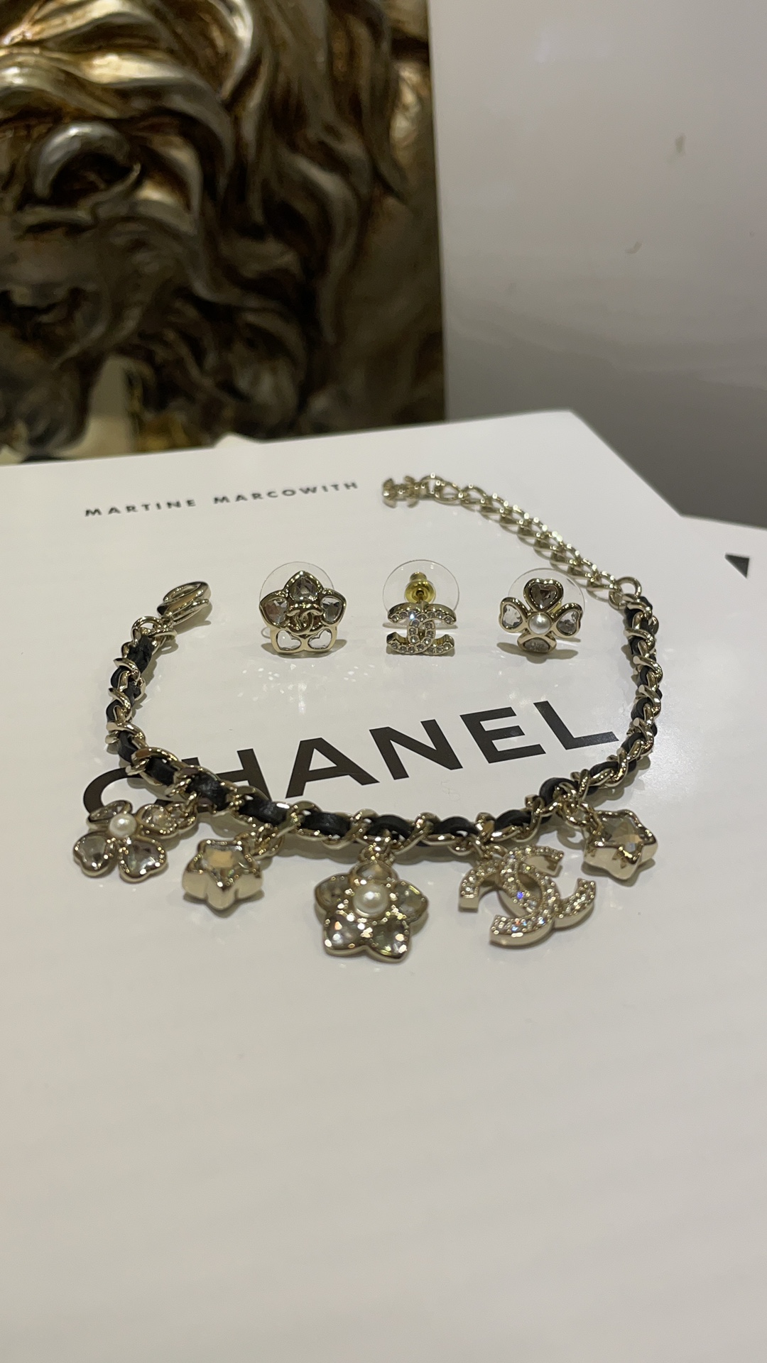 Chanel Gold Charm Bracelet with Leather and Crystal Accents 9 i1754898478 3698 7