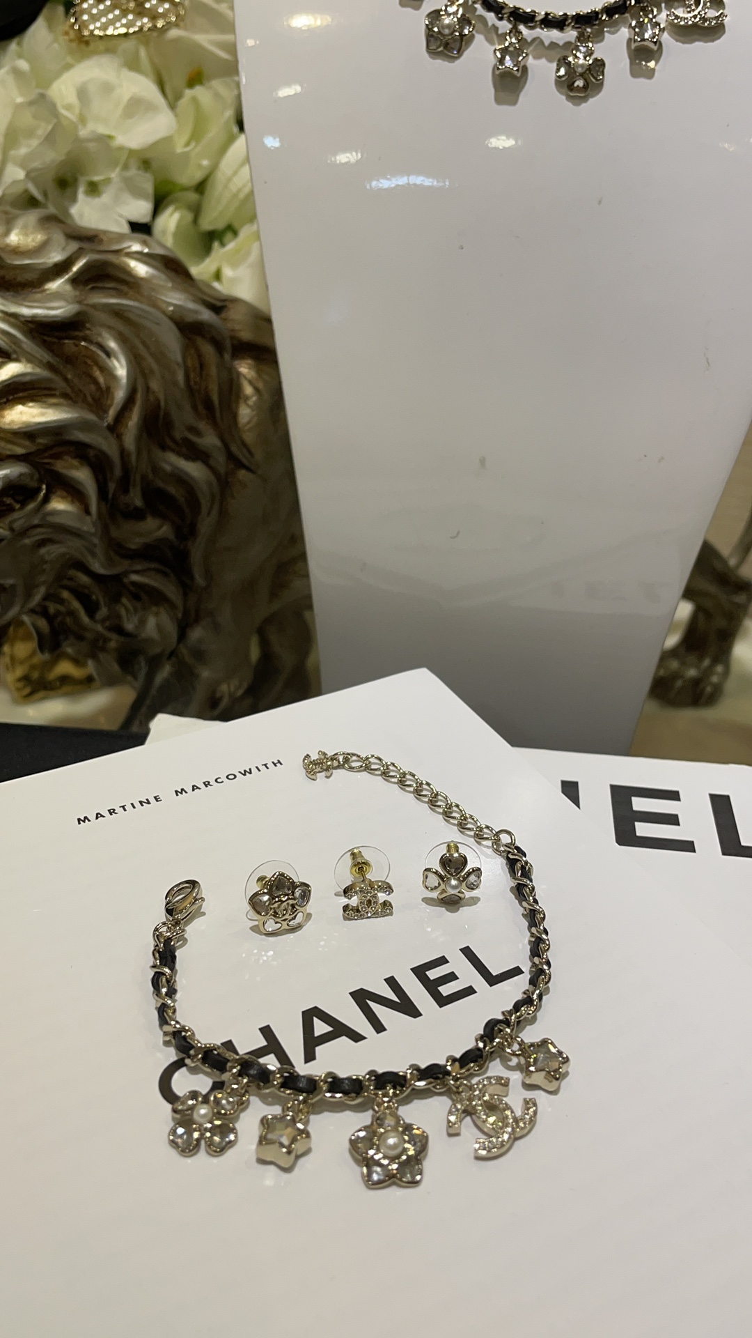 Chanel Gold Charm Bracelet with Leather and Crystal Accents 5 i1754898478 3736 3