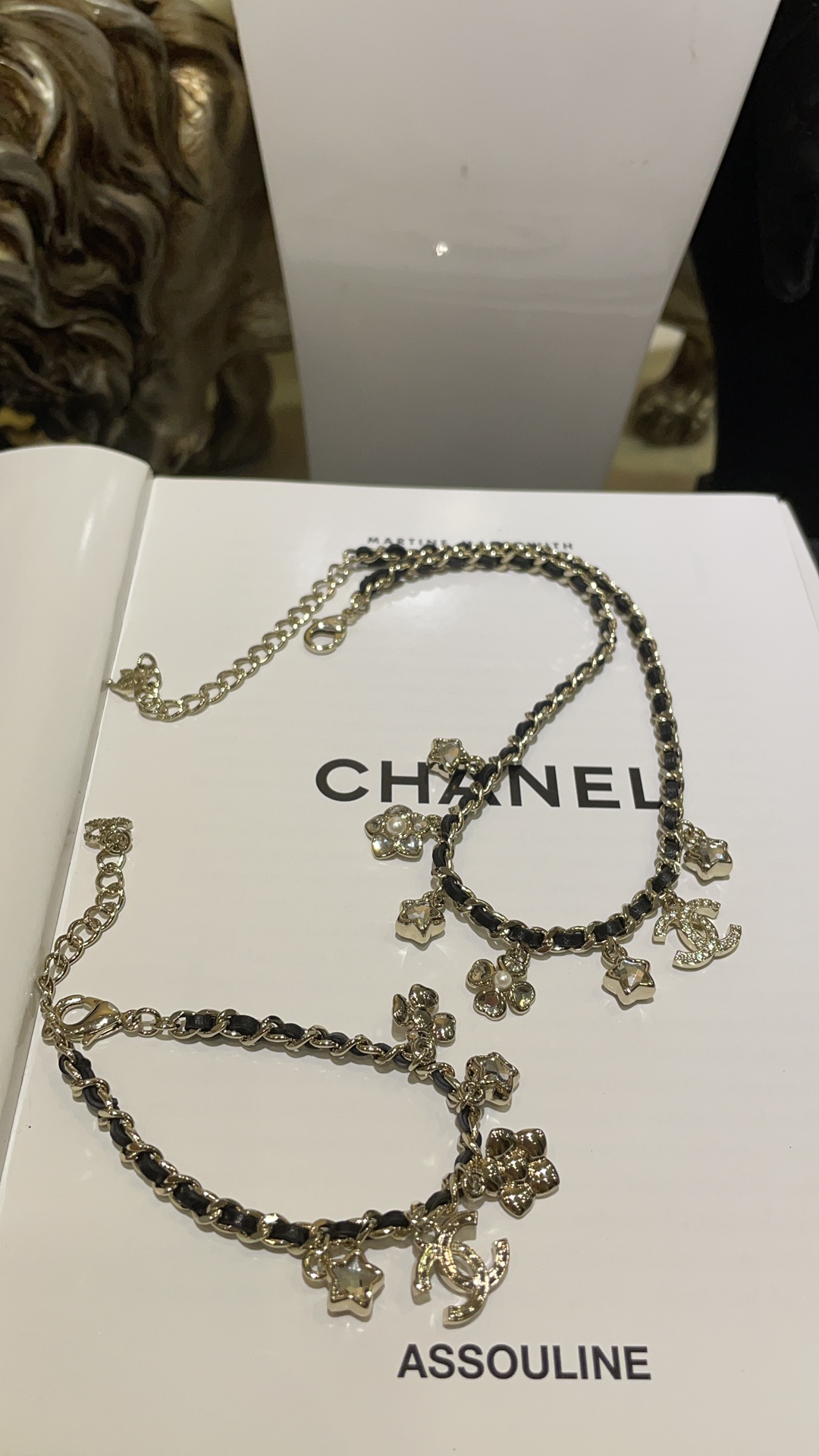 Chanel Gold Charm Bracelet with Leather and Crystal Accents 7 i1754898478 8538 5