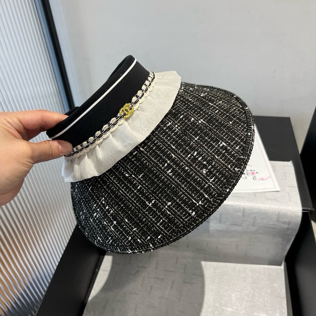 🆕

Chanel香奈儿空顶遮阳帽，发箍遮阳帽，头围57cm