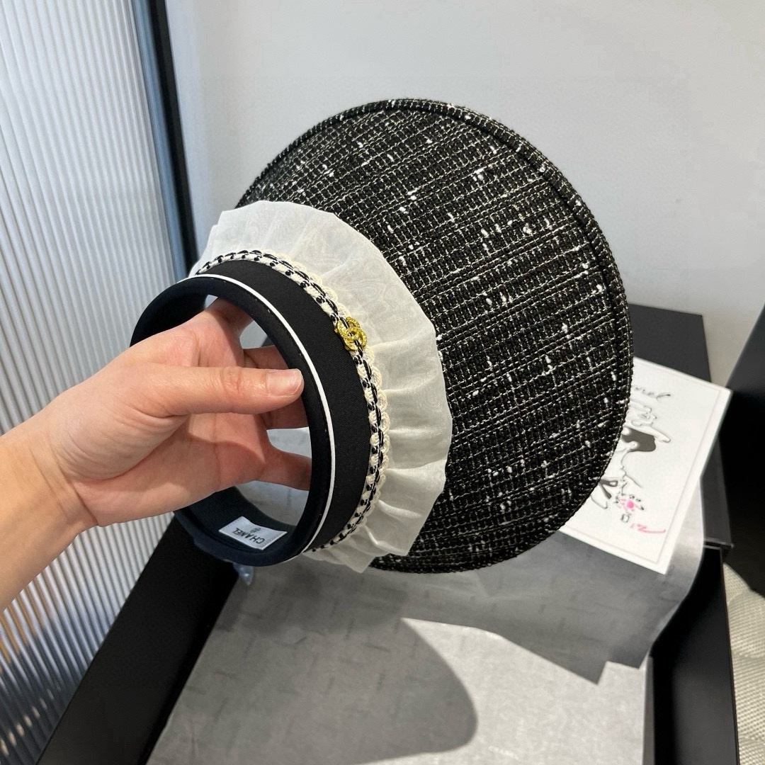 🆕

Chanel香奈儿空顶遮阳帽，发箍遮阳帽，头围57cm