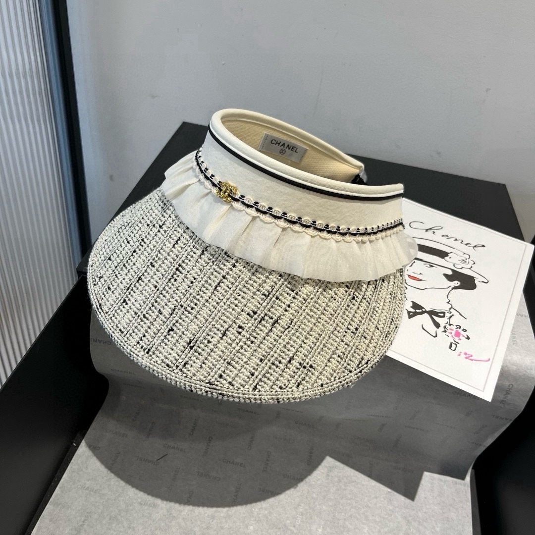 🆕

Chanel香奈儿空顶遮阳帽，发箍遮阳帽，头围57cm