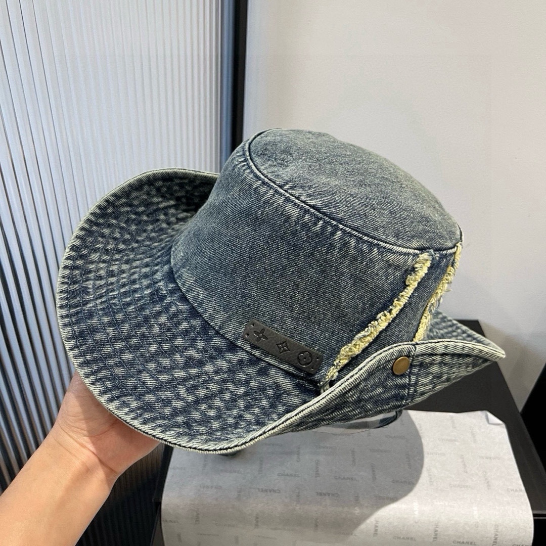 🆕

LV路易威登牛仔渔夫帽，头围57cm