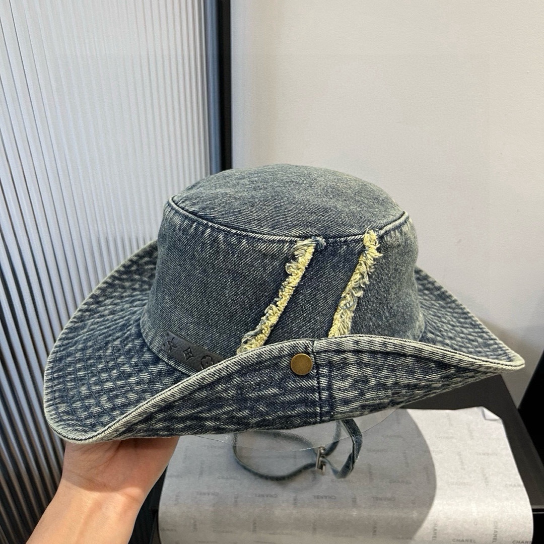 🆕

LV路易威登牛仔渔夫帽，头围57cm