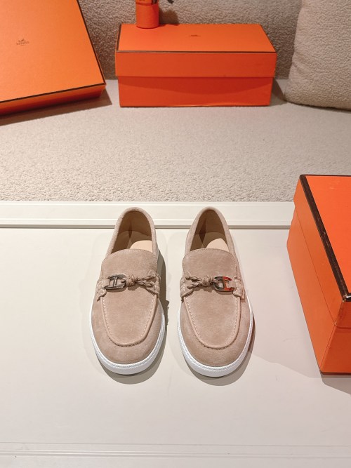 Hermes Ignacio Suede Loafers with Chaine d'Ancre Buckle - Couple Style 1 Hermes Ignacio Suede Loafers with Chaine d'Ancre Buckle - Couple Style