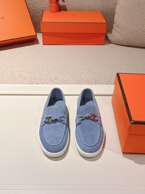 Hermès Ignacio Suede Loafers with Chain d'Ancre Buckle | Couple Style 1 Hermès Ignacio Suede Loafers with Chain d'Ancre Buckle | Couple Style