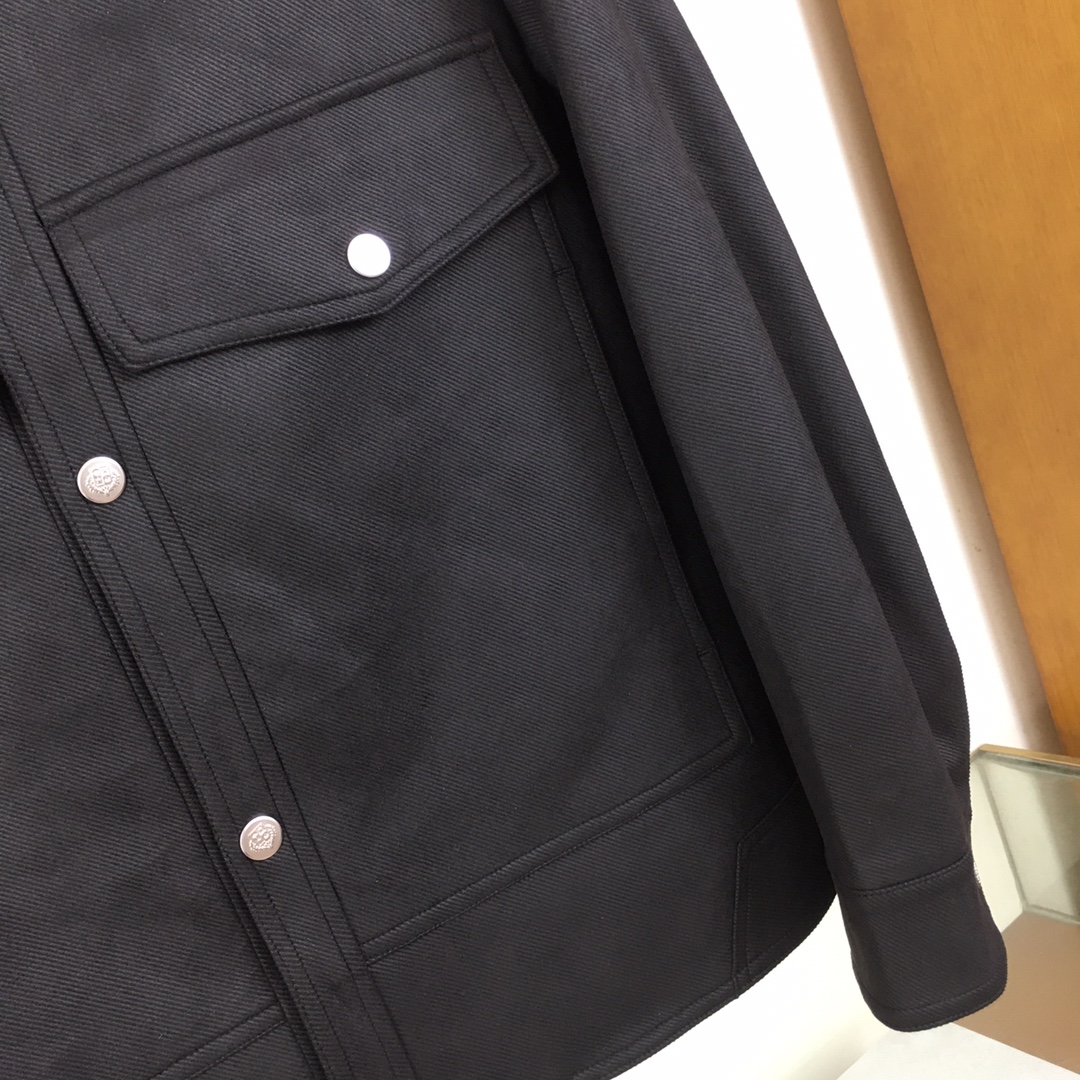 Men’s brief coats for autumn/winter, made of 100% polyester with wrinkle resistance, cuff buttons, easy drying, suitable for various occasions. - 图片 5