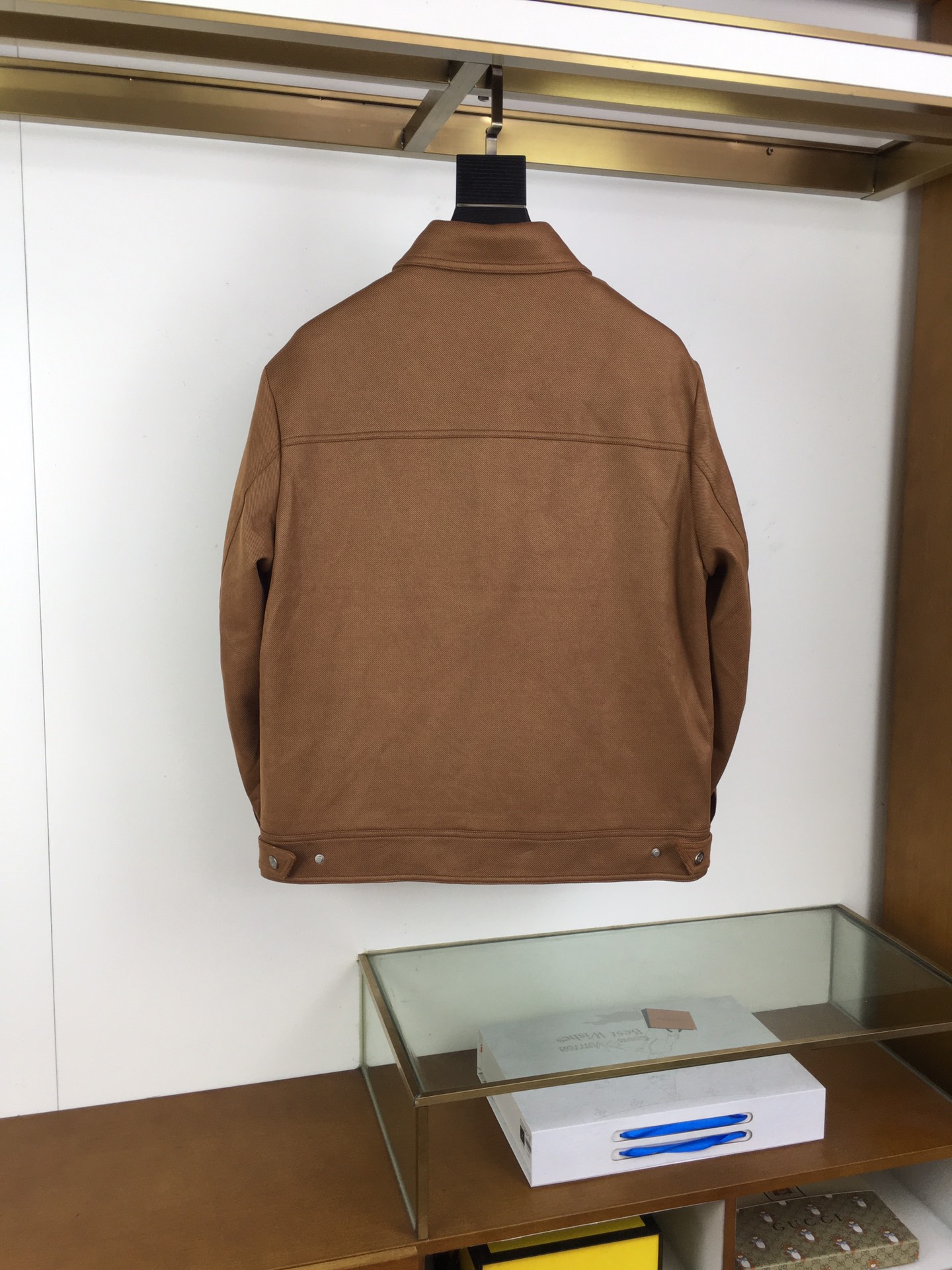 Men’s Brief Coats with Original Technology: Polyester Fibres, Cuffbuttons, Wrinkle Resistance – Black Tan Gray, Sizes 48-56. - 图片 8