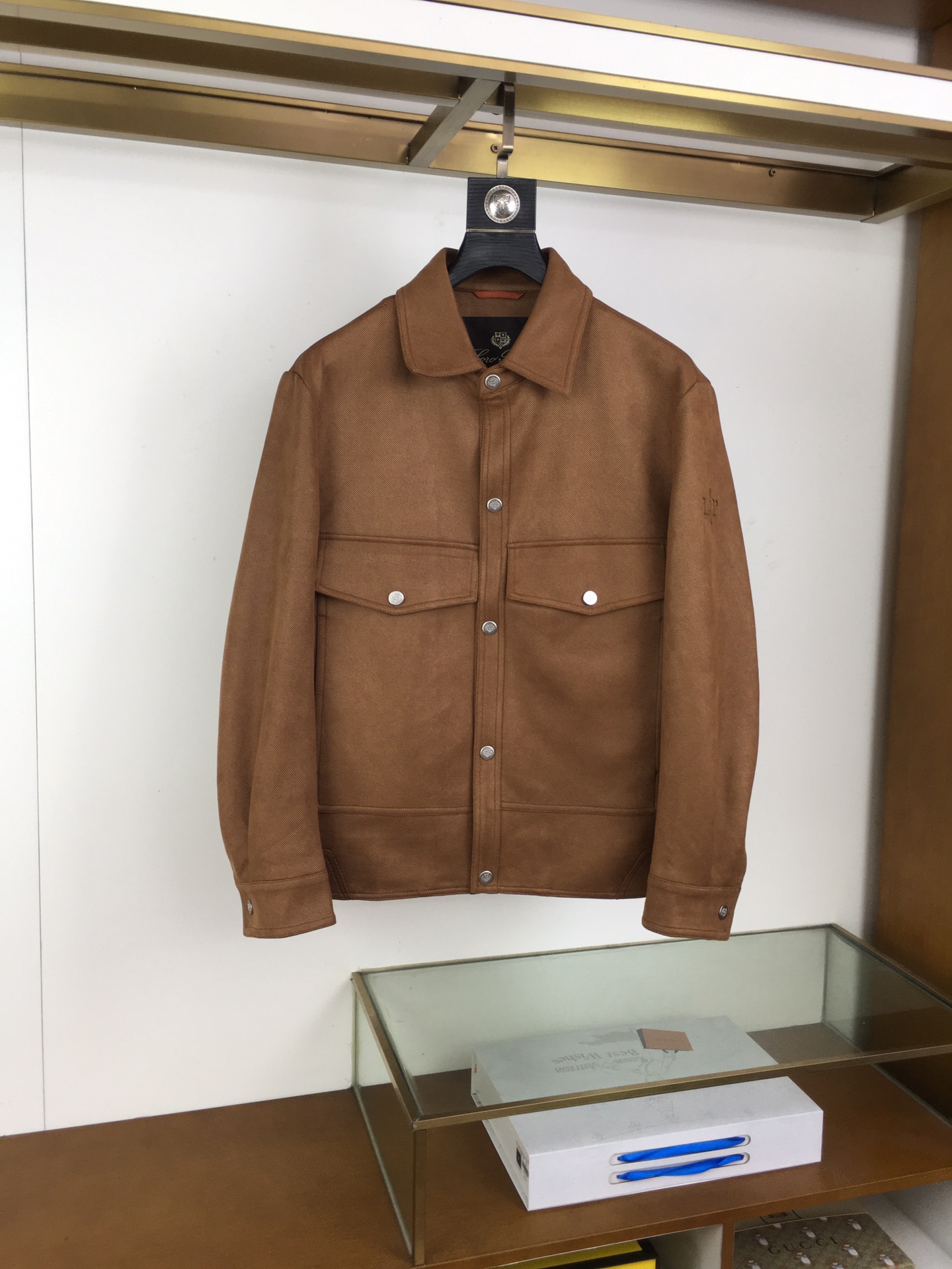 Men’s Brief Coats with Original Technology: Polyester Fibres, Cuffbuttons, Wrinkle Resistance – Black Tan Gray, Sizes 48-56. - 图片 2