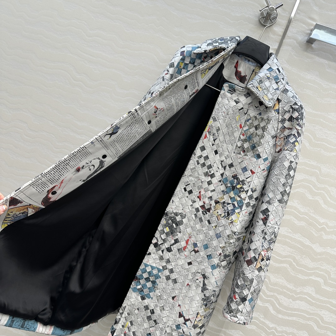 Limited Edition Graffiti Paper BV Knit Leather Jacket – High-End Quality Scrambling with Dust-Proof Bags. - 图片 7