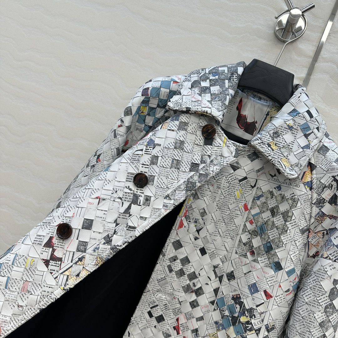 Limited Edition Graffiti Paper BV Knit Leather Jacket – High-End Quality Scrambling with Dust-Proof Bags. - 图片 8
