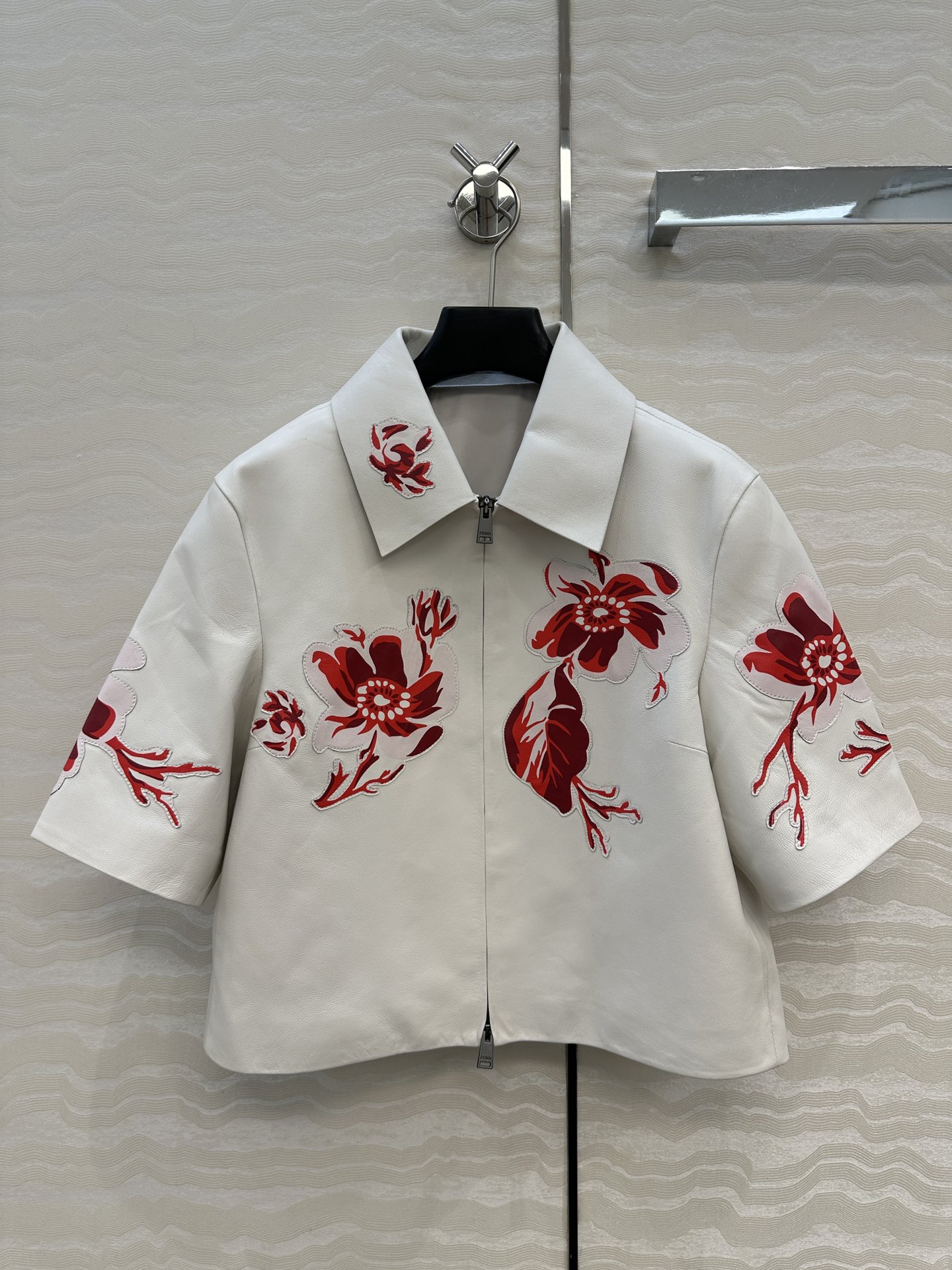 High-End Quality Control Short-Sleeve Coat – 100% Lamb Skin, Handmade, Stylish Classic, Luxury Design - 图片 1