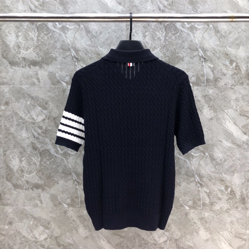 “THOM BROWNE Heavy-Work Polo Shirts and Twisted T-Shirts in Various Colors – Height Required for Ordering” - 图片 2