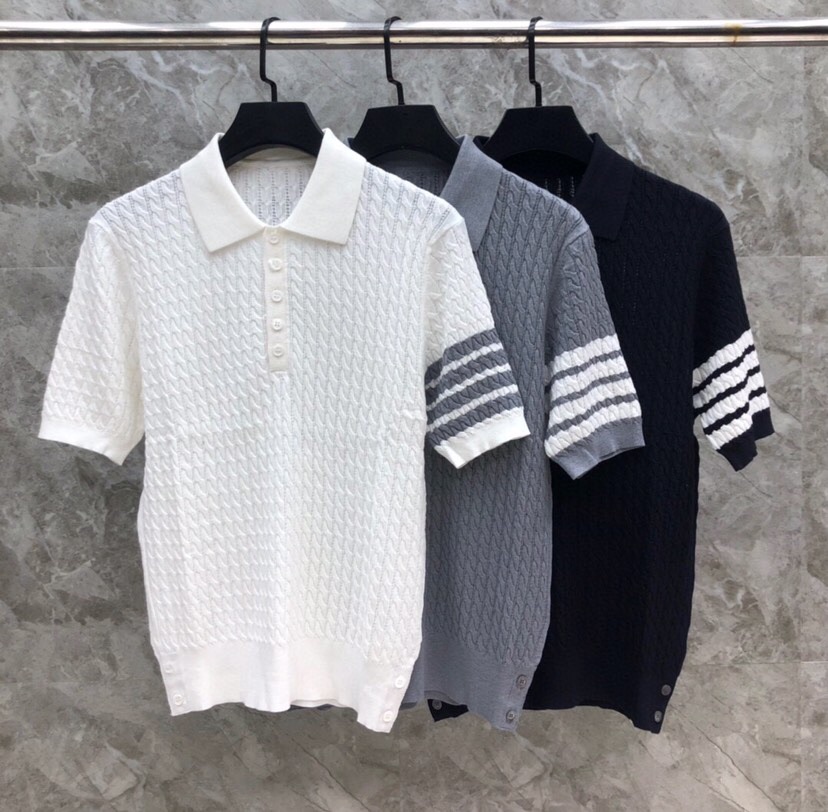 “THOM BROWNE Heavy-Work Polo Shirts and Twisted T-Shirts in Various Colors – Height Required for Ordering” - 图片 3