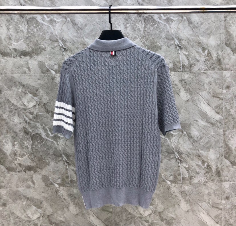 “THOM BROWNE Heavy-Work Polo Shirts and T-Shirts in 1-4 Colors” - 图片 2