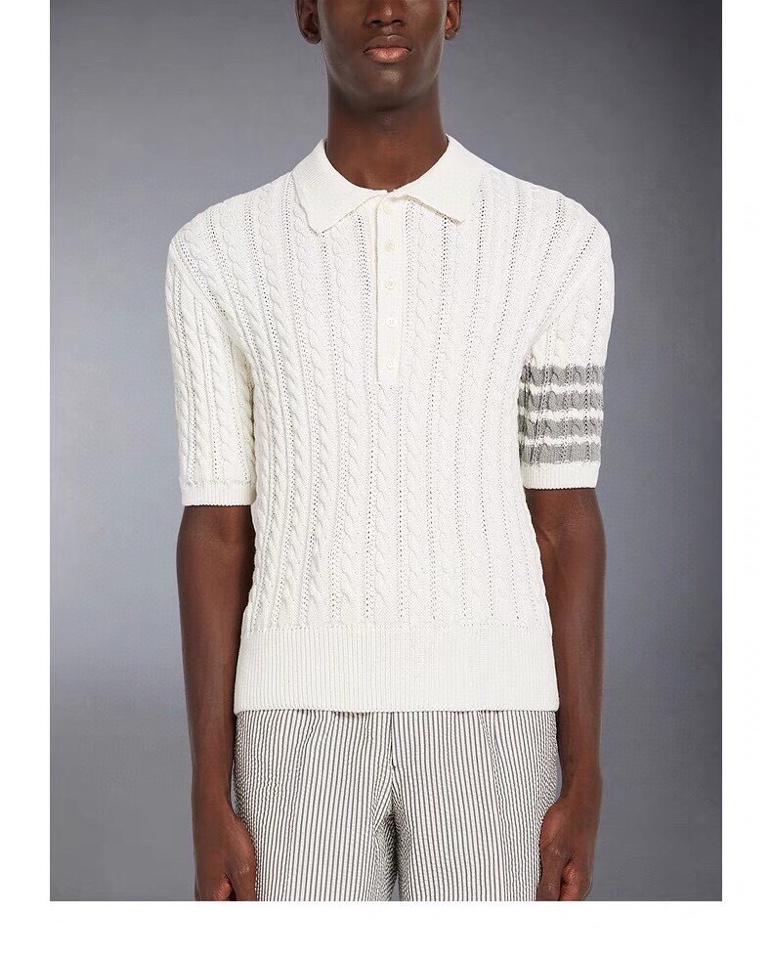 “P600 Thom Browne Heavy-Work Tweaked Polo Shirts and Twisted T-Shirts in 1-4 Colors” - 图片 1