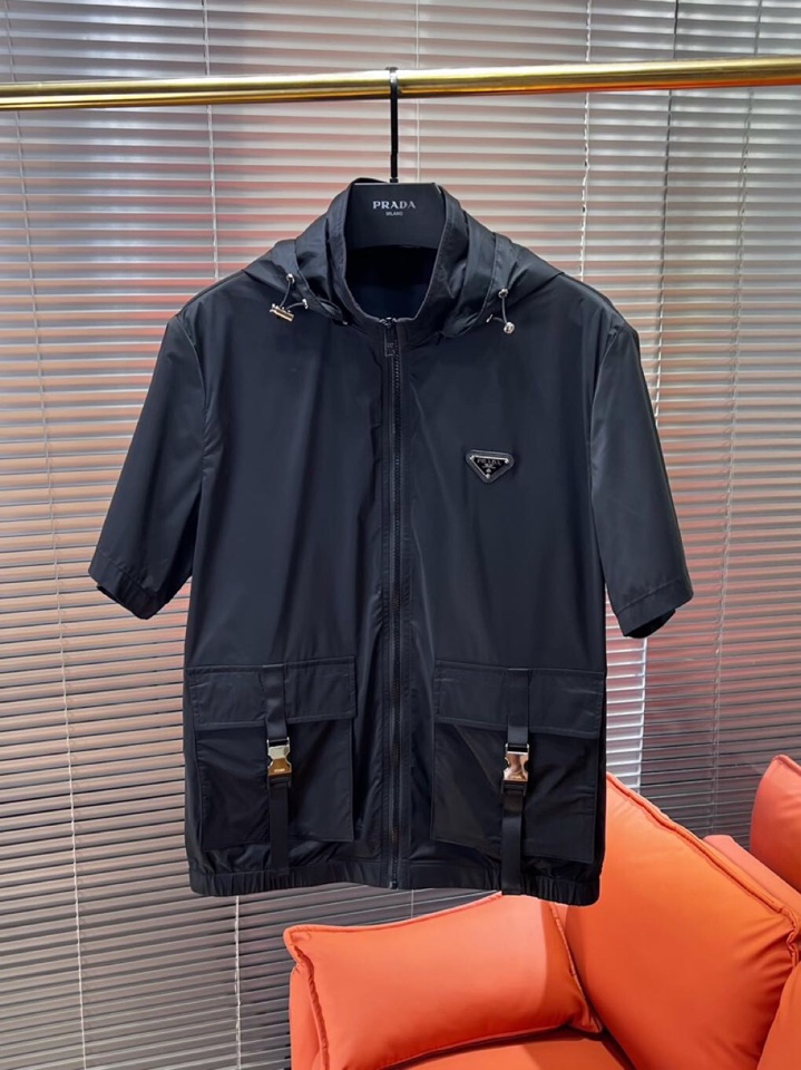 “Prada Men’s Logo Re-Nylon Bermuda Shorts & Hat Suit | High Density Nylon | Customized & Perfect” - 图片 2