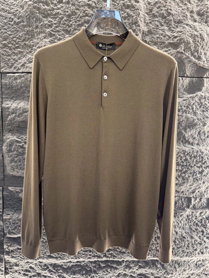“2025 Loro Piana Noyoya Polo T-Shirts: High-Quality First-Cut Wool in Classic Colors” - 图片 1