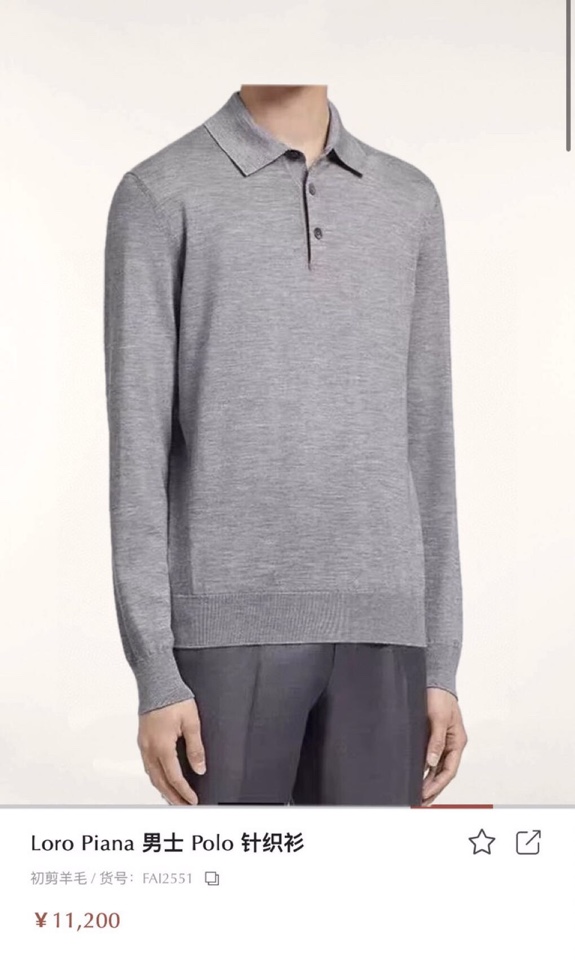 “New Loro Piana Noyoya 2025s Fall/Winter Polo T-Shirts: High-Quality, Classic Colors, Fashionable” - 图片 6