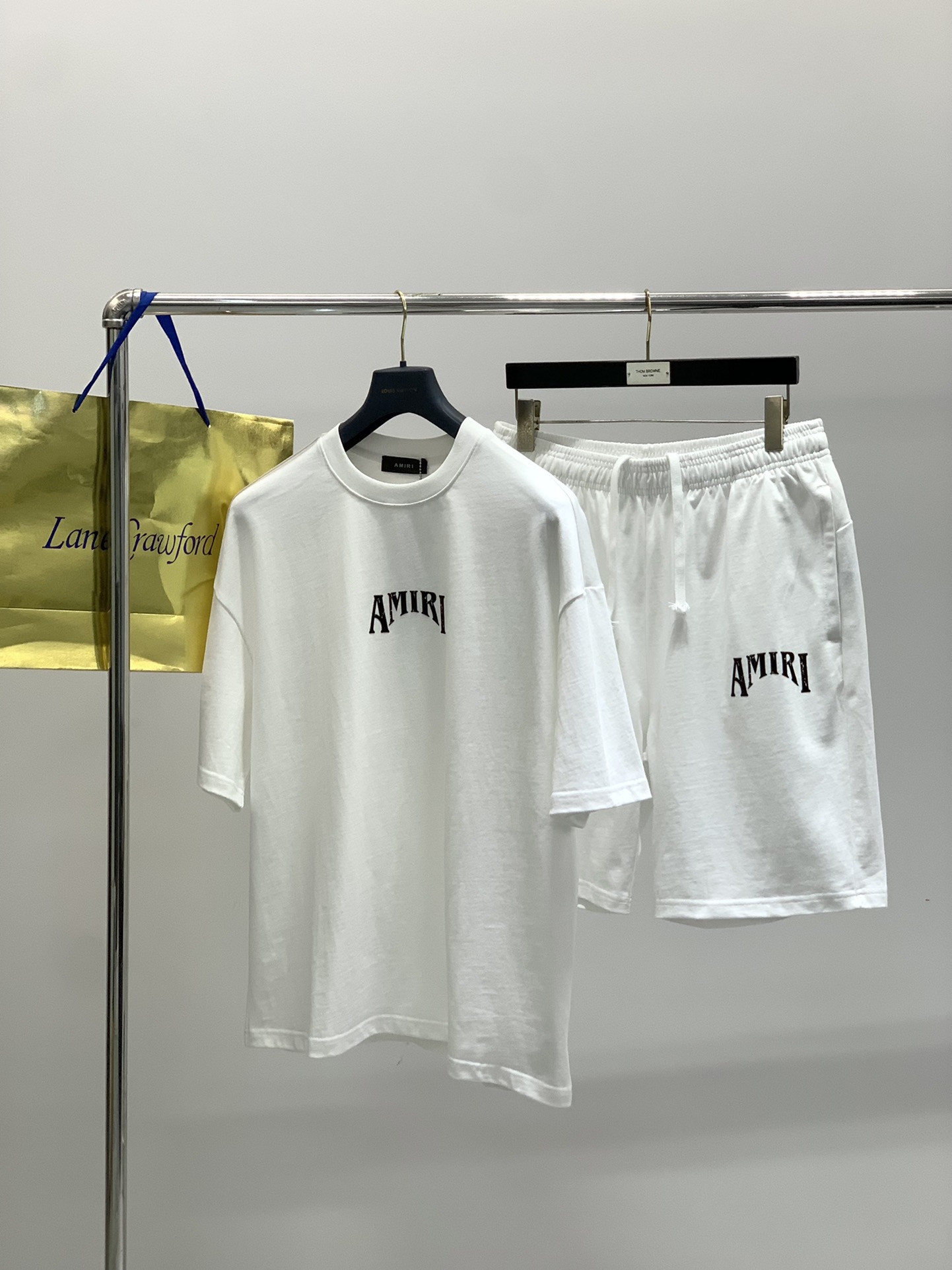 “Summer 2025 Fashion: P816 Amir Amiri Short-Sleeved T-Shirts with Alphabet Logo – High-Grade Import” - 图片 9