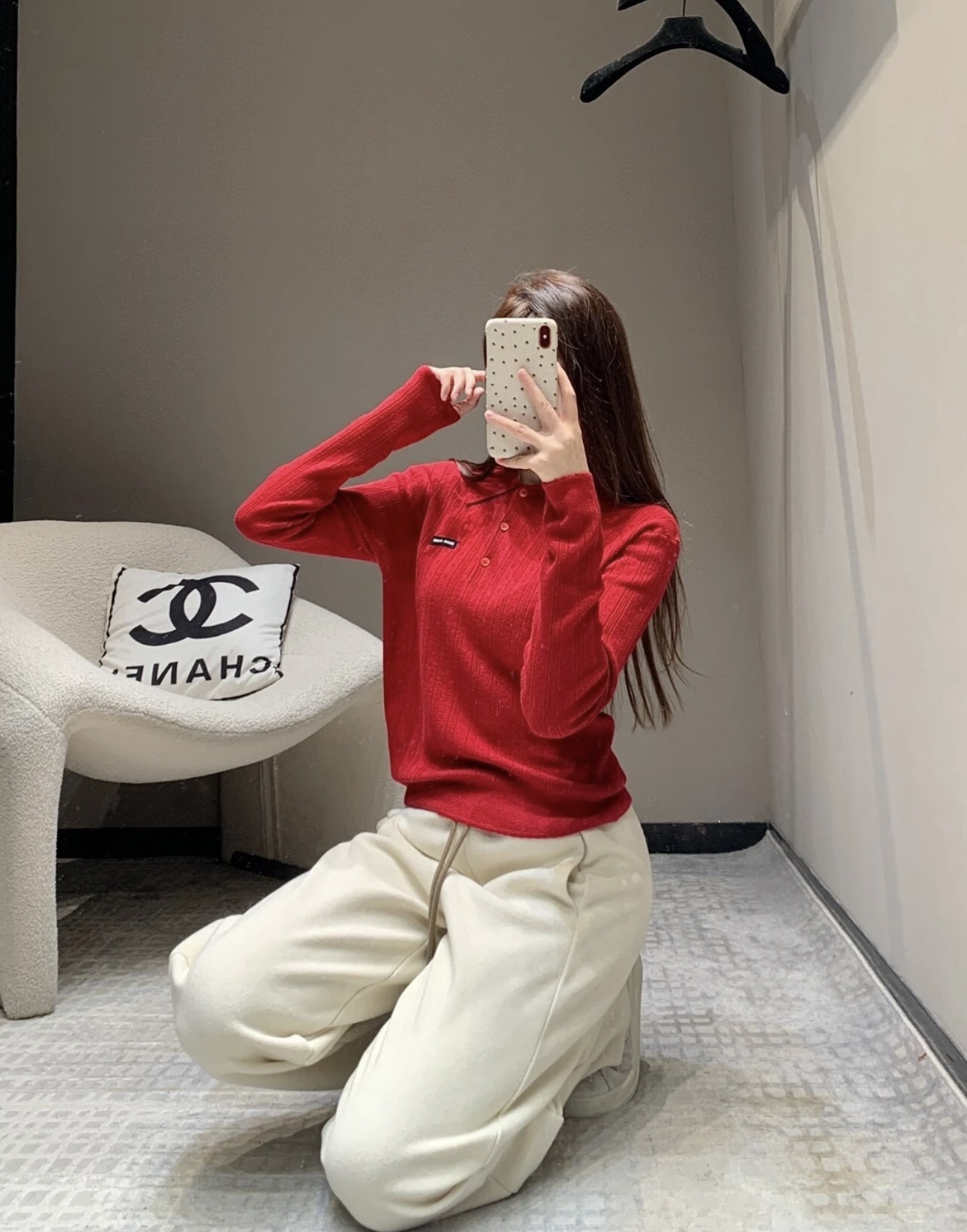 Miu Inspired Merino Wool Polo Shirt - Lightweight, Breathable Knit Top