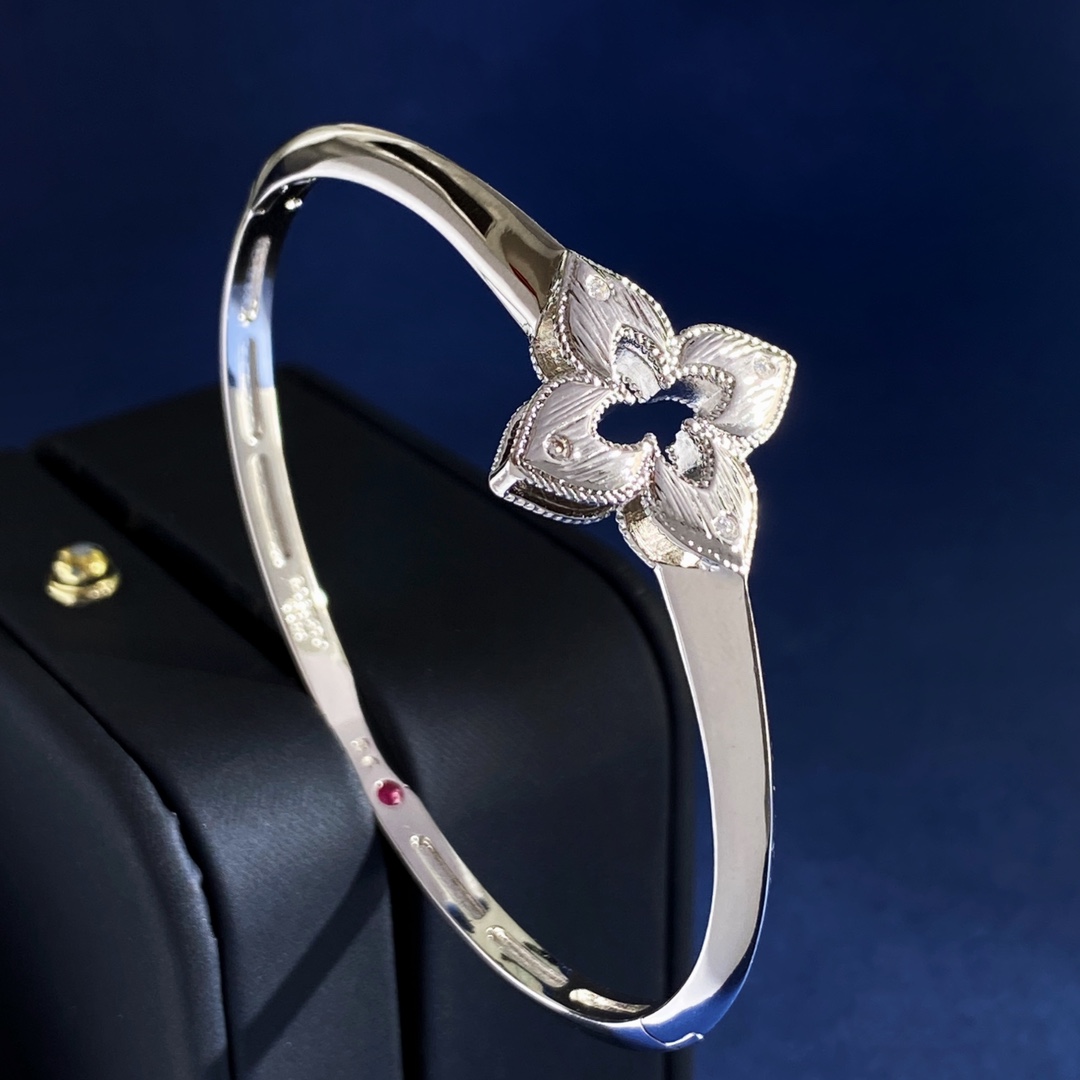 Bracelet Roberto Coin Venetian Princess Or jaune 18 carats avec diamants blancs Or rose 18 carats avec lapis-lazuli bleu et diamants blancs Or blanc 18 carats avec diamants blancs 17cm
