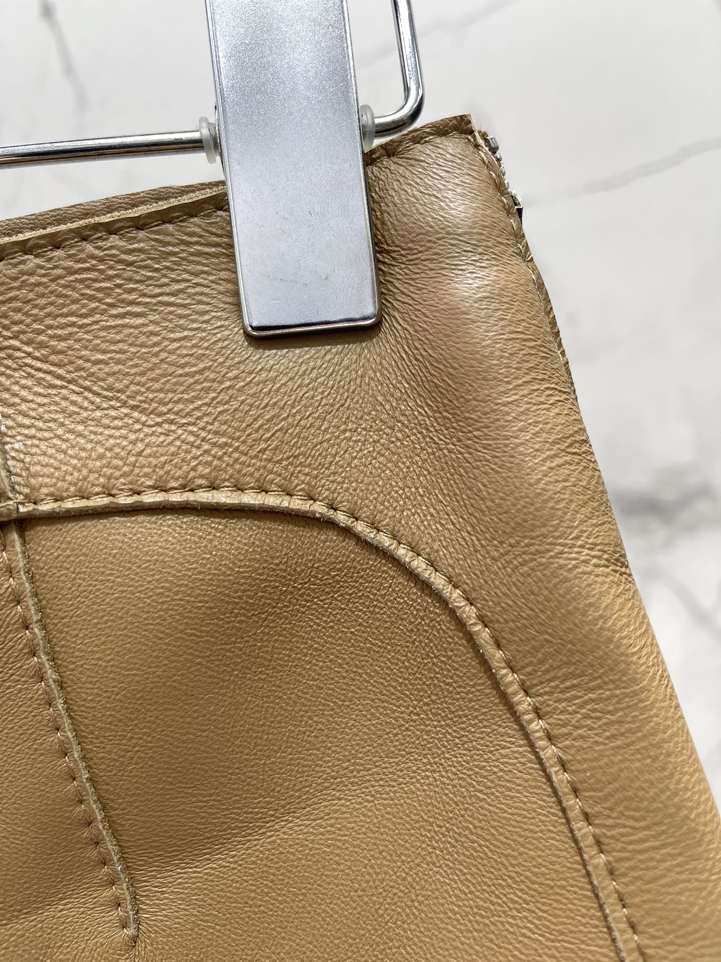 High Waist Lambskin Mini Skirt - Slim Fit, Round Hem, Elegant Design 7 i1754994670 3866 4
