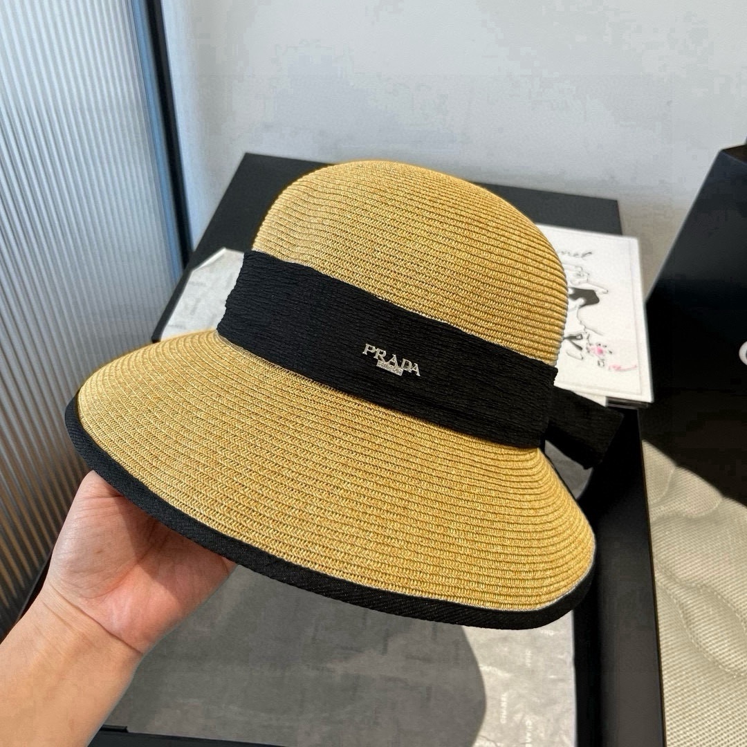 🆕

普拉达2025夏款礼帽，草帽，小清新 头围57cm