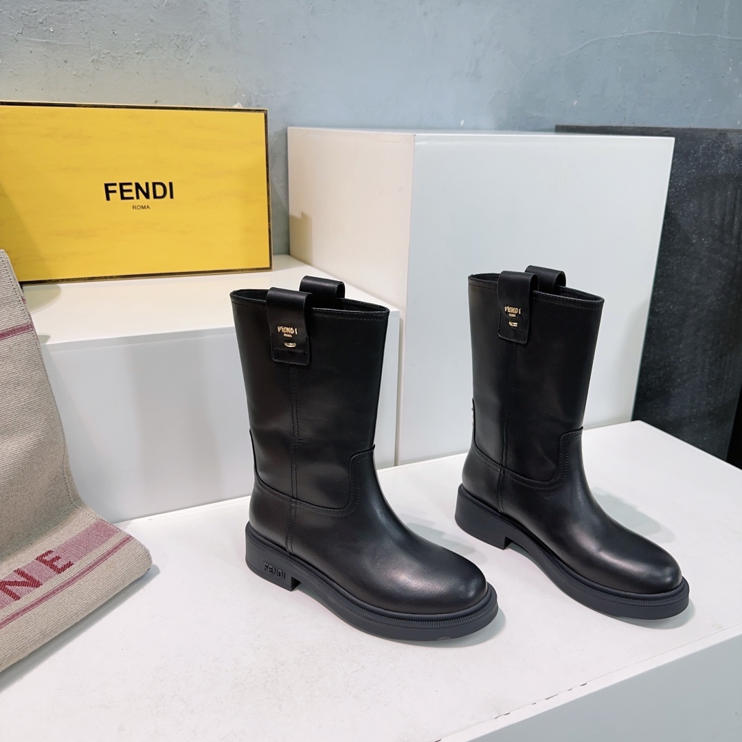 “Top Quality Fendi 25ss Old Flower Boots Series with Imported Materials and Velvet Lining”