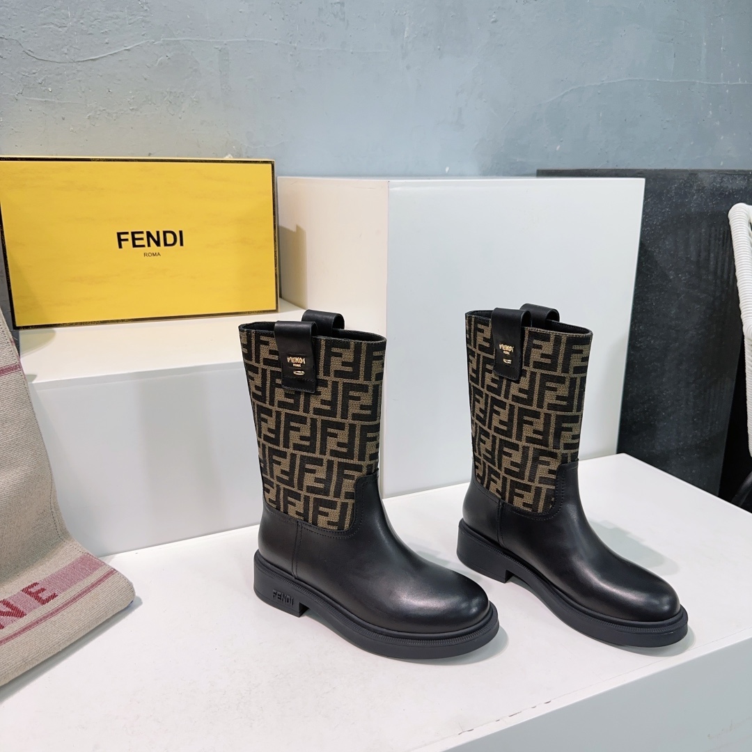 “Fendi 25ss Old Flower Boots: Top Quality Classic Series with Imported Materials | Sizes 35-40” - 图片 5