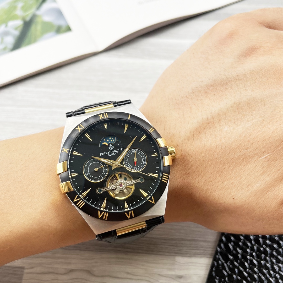 NO:340090,White and gold Patek Philippe boutique men's watches, noble and elegant, gentlemanly style, excellent quality, and hot-selling throughout the city. They use fully automatic mechanical movement, top-grade 316 stainless steel case, imported calfskin strap, super mineral mirror, diameter 42mm, patek philippe, cowhide19860909白 金 百达翡丽 精品男士腕表 尊贵大气,绅士风范,卓越品质,热卖全城.采用全自动机械机芯,顶级316精钢表壳,进口小牛皮表带,矿物质超强镜面,直径42mm,,patek philippe,cowhide,Watch