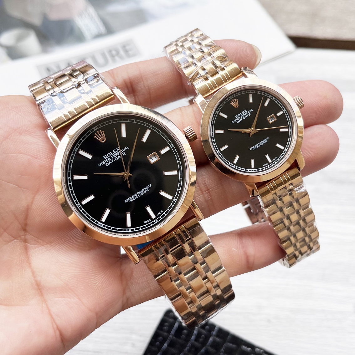 NO:340125,White shell, gold shell, steel belt 20 Rolex Couple watch original imported quartz movement mineral glass mirror 316L stainless steel case diameter men 40mm women 30mm thick 8mm If today's sunlight stops its dazzling light, then your smile will illuminate my whole world, rolex19860909白壳、金壳、钢带20  劳力士 情侣腕表原装进口石英机芯 矿物质玻璃镜面 316L精钢表壳直径男40mm女30mm 厚8mm如果今天的阳光停止了它耀眼的光芒.那么你的一个微笑,将照亮我的整个世界,,rolex,Watch