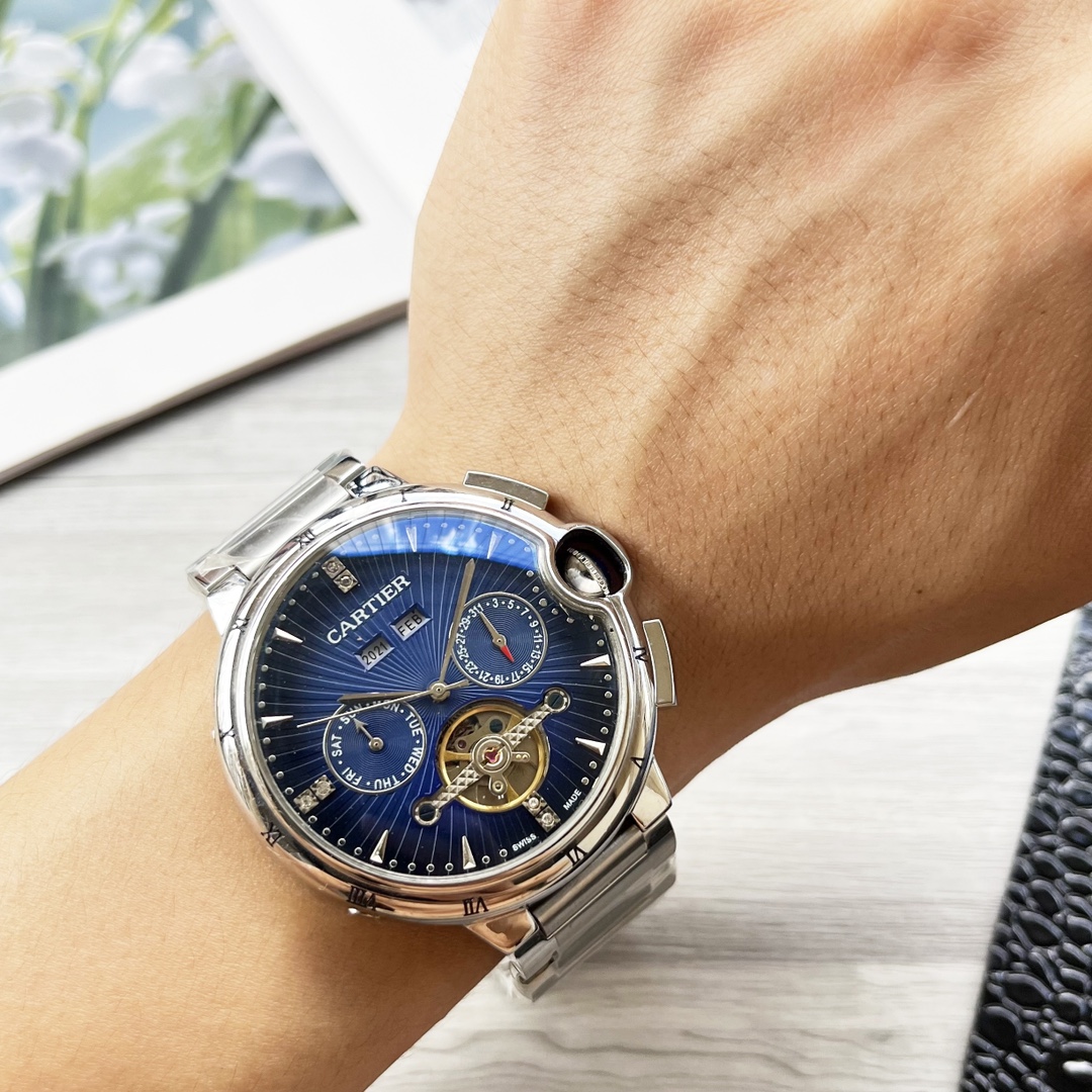 NO:340135,Platinum Steel 30 Blue Balloon Series Shockingly launched [Latest] Cartier Multifunctional Boutique Design [Type] Boutique Men's Watch [Watch Strap] Real Cowhide Strap [Movement] High-end Fully Automatic Mechanical Movement [Mirror] Mineral Strengthened Glass (More High Definition) Elegant Taste, Exotic, Ingenious, Ingenious, Wrist Treasure, Size Diameter 42mm Thickness 12.5mm Hot Sale!  Welcome to reprint!  cartier cowhide19860909白金钢30 蓝气球系列 震撼上市【最新】卡地亚 多功能精品设计【类型】精品男士腕表【表带】真牛皮表带【机芯】高端全自动机械机芯【镜面】矿物质强化玻璃（更高清） 品味高雅 浩瀚大气 匠心独运 腕间瑰宝 尺寸直径42mm厚12.5mm热卖上市！欢迎转载！,,cartier,cowhide,Watch