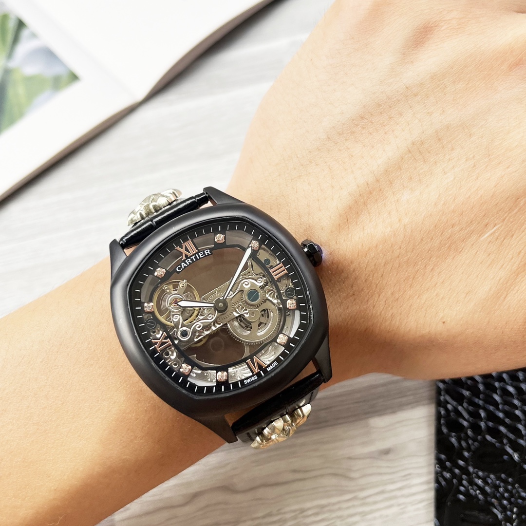 NO:340169,Unified octagonal shell series exquisite and versatile [Latest] Cartier's latest design large flywheel fine [Type] boutique men's watch [Watch strap] real cowhide strap [Movement] high-end fully automatic mechanical movement [Mirror] mineral reinforced glass (more high definition) Elegant taste, vast and atmospheric, ingenious, wrist treasure, size diameter 42mm thick 12mm hot sale!  Welcome to reprint!  cartier cowhide19860909统一 八角壳系列 精致百搭【最新】卡地亚最新设计大飞轮精品【类型】精品男士腕表【表带】真牛皮表带【机芯】高端全自动机械机芯【镜面】矿物质强化玻璃（更高清） 品味高雅 浩瀚大气 匠心独运 腕间瑰宝 尺寸直径42mm厚12mm热卖上市！欢迎转载！,,cartier,cowhide,Watch