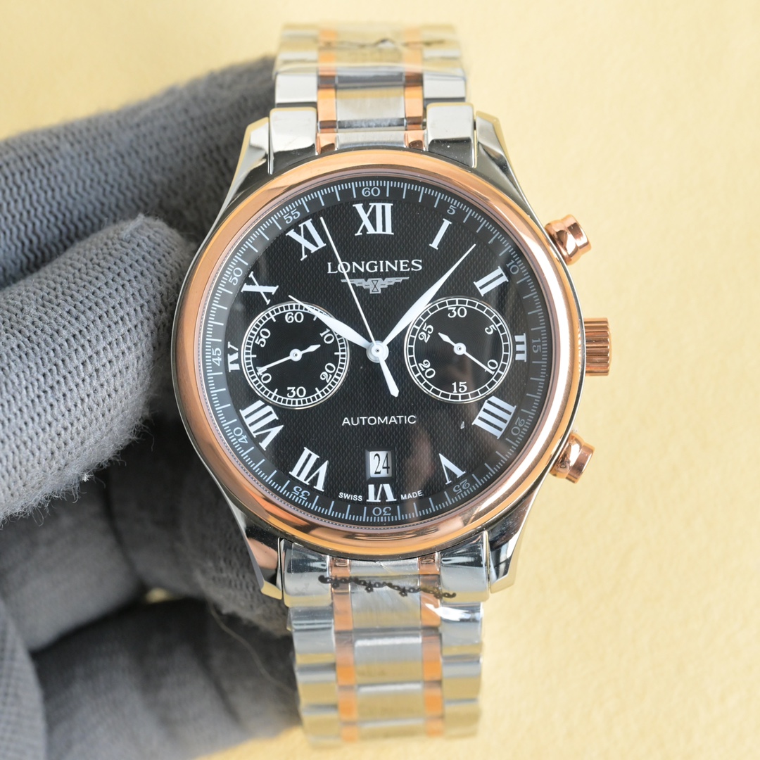 NO:340201,White-Gold [V7 version recommended for workmanship in Taiwan factory] Longines-LONGINES series watchmaker mechanical watch, new blue classic, multi-function 4813 movement, classic multi-functional style, classic pointer, sapphire fish eye crystal mirror, diameter 42mm* thickness 13mm. Taiwan factory workmanship, the highest replica of the market, longines19860909白-金【V7版本推荐台湾厂做工】浪琴-LONGINES 康铂系列制表大师机械手表,新款蓝色经典,多功能4813机芯,经典多功能款式,经典指针,蓝宝石鱼眼水晶镜面,直径42mm*厚度13mm.台湾厂做工,市场最高复刻,,longines,Watch