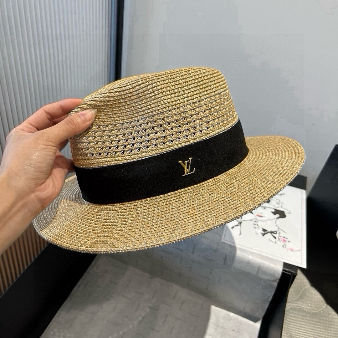 Chapeau de paille Louis Vuitton, Collection Été, Tour de Tête 57 cm