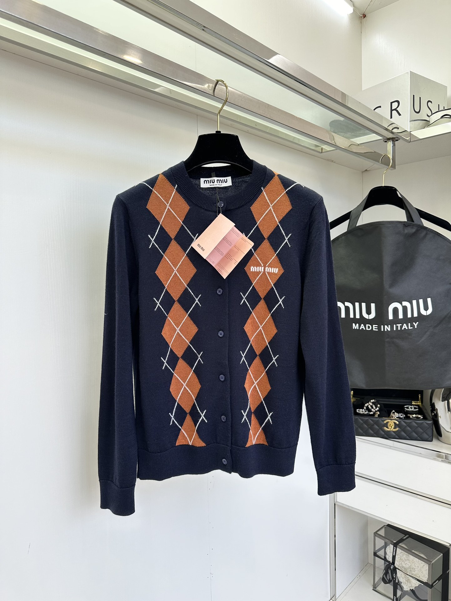 Color Block Argyle Cashmere Knit Cardigan: Soft, Fresh, and Versatile 7 i1755091689 1406 5