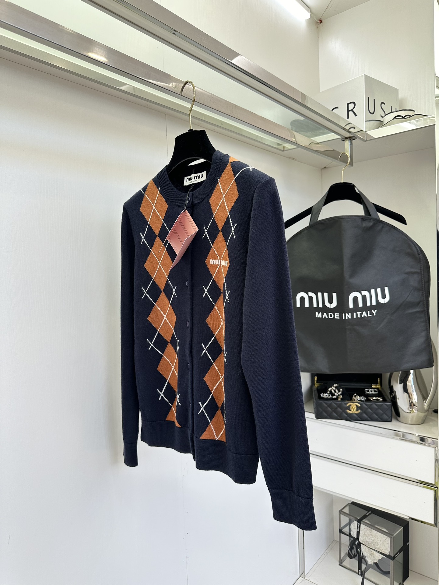 Color Block Argyle Cashmere Knit Cardigan: Soft, Fresh, and Versatile 9 i1755091689 4381 7