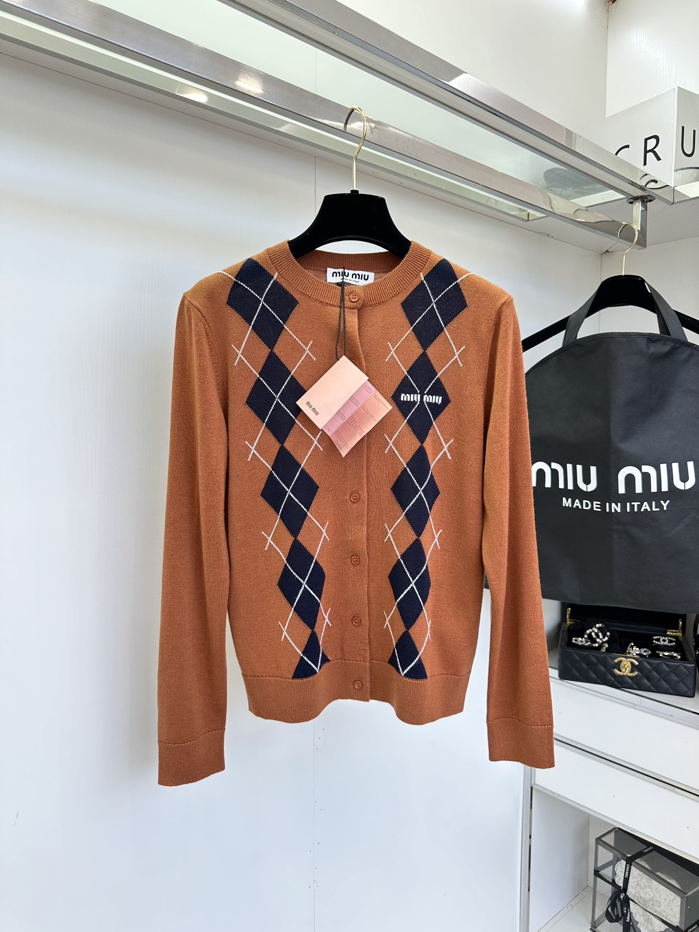 Color Block Argyle Cashmere Knit Cardigan: Soft, Fresh, and Versatile 2 i1755091689 800 0