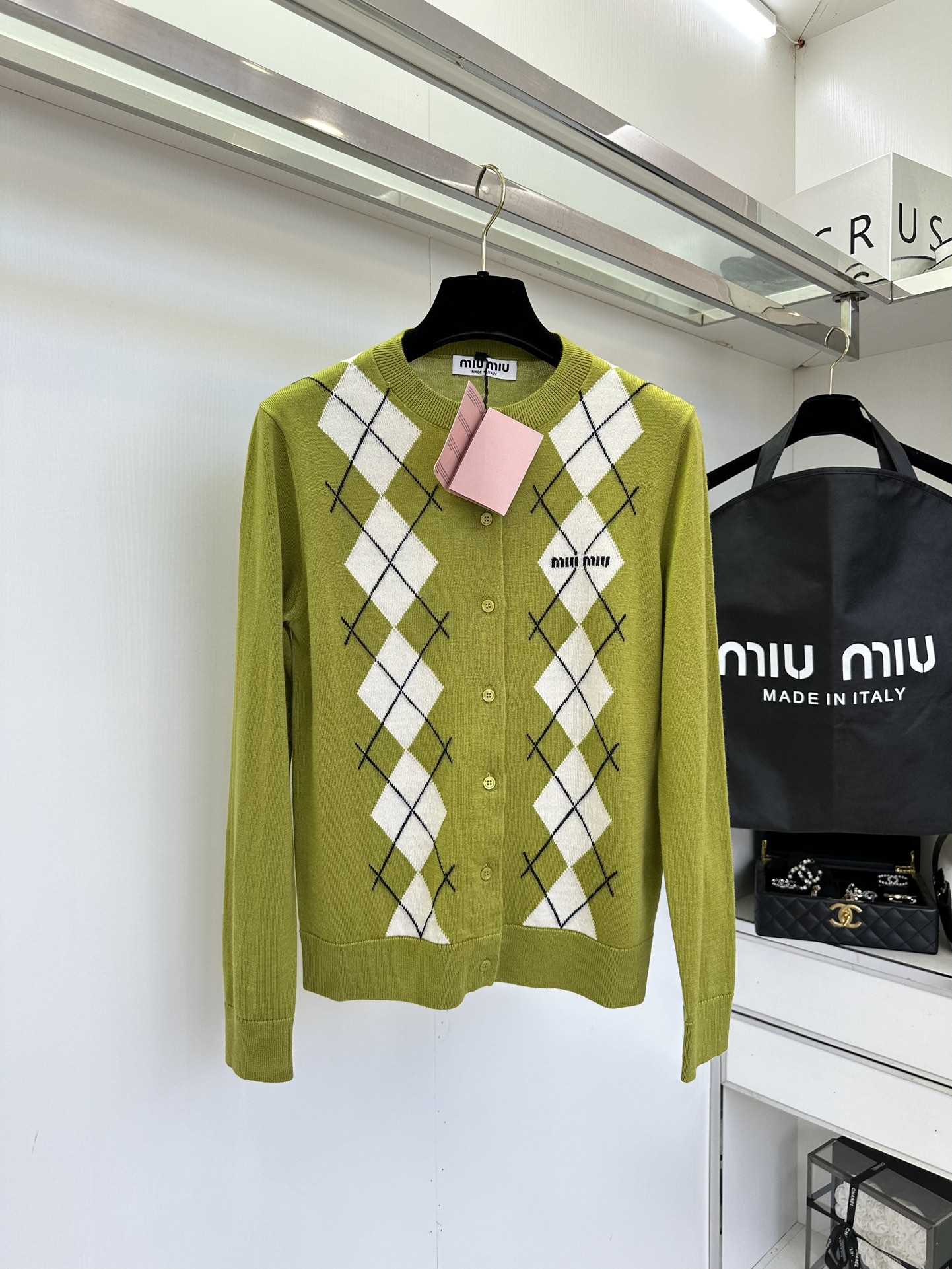 Color Block Argyle Cashmere Knit Cardigan: Soft, Fresh, and Versatile 4 i1755091689 8496 2
