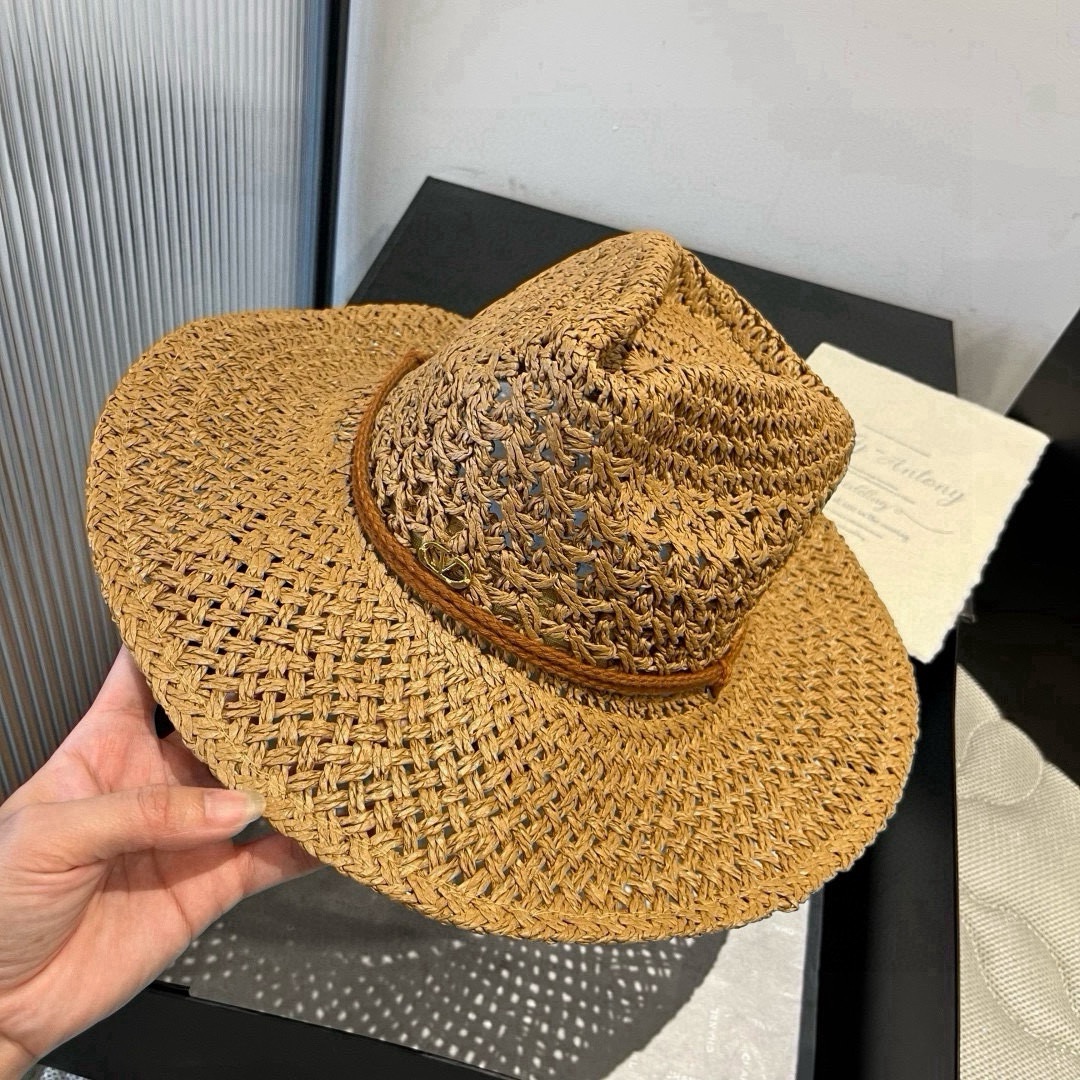 🆕

华伦天奴新款礼帽，咸草制作，头围57cm