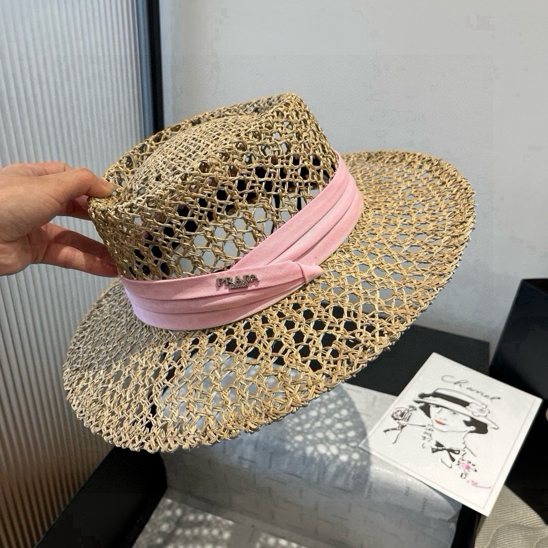 🆕

普拉达Prada新款礼帽，遮阳草帽，头围57cm