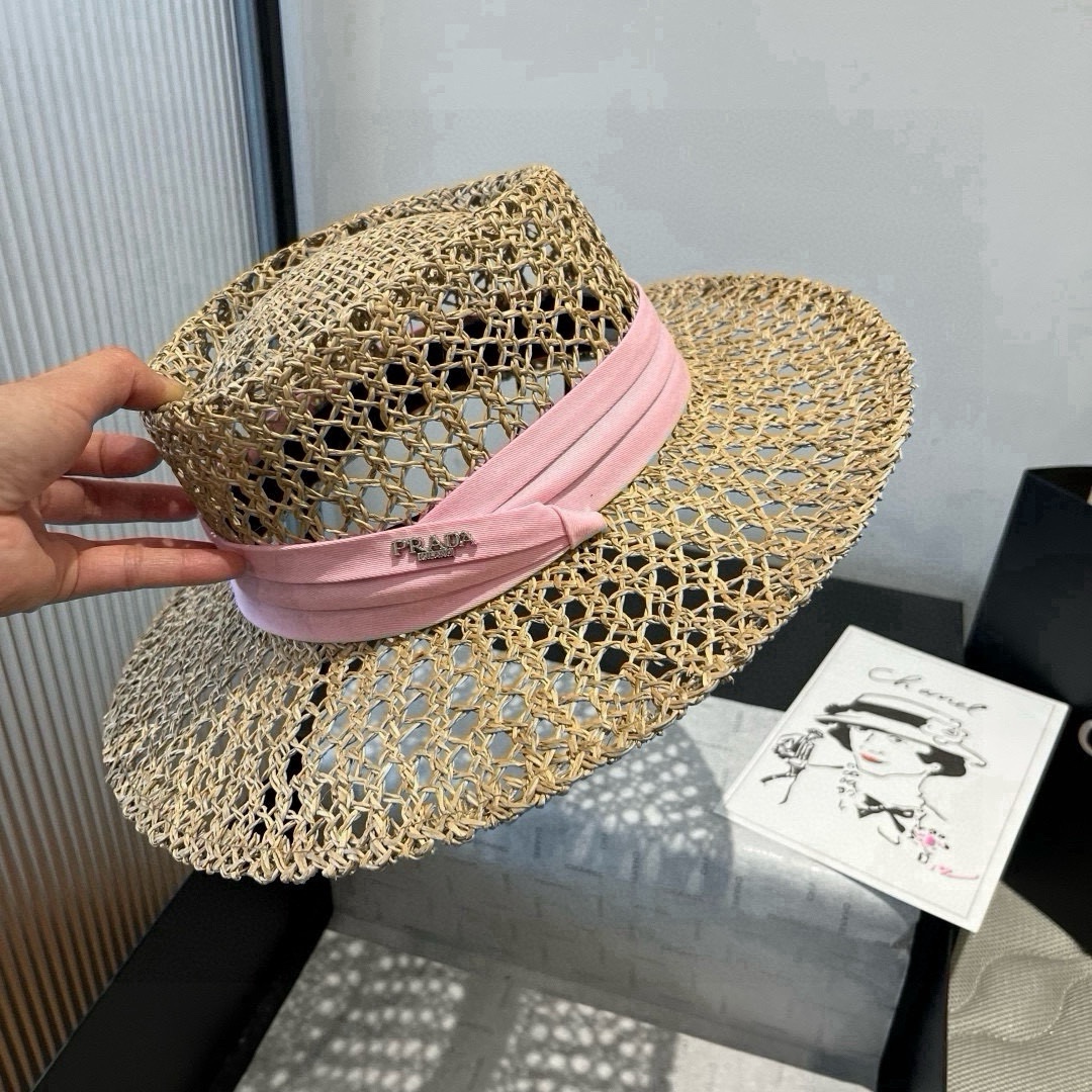 🆕

普拉达Prada新款礼帽，遮阳草帽，头围57cm